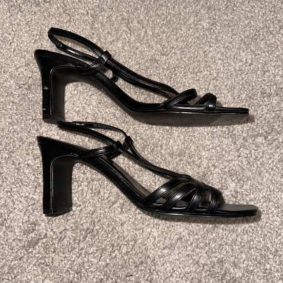 Vintage Jessica Black Strappy Heels 3 Inch 3” Size 6.5 - Picture 6 of 13